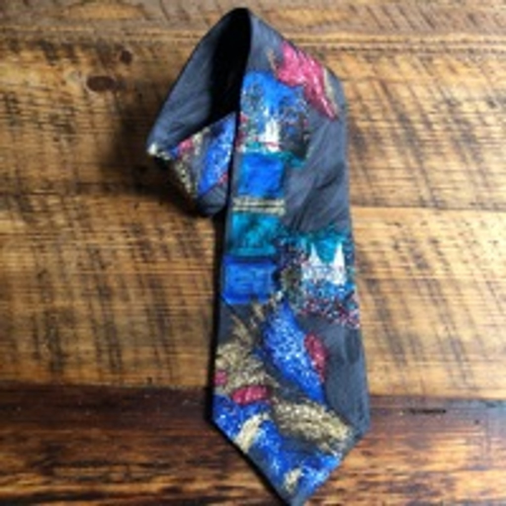 Men's Bugatti Necktie One Size Gray Multi-color